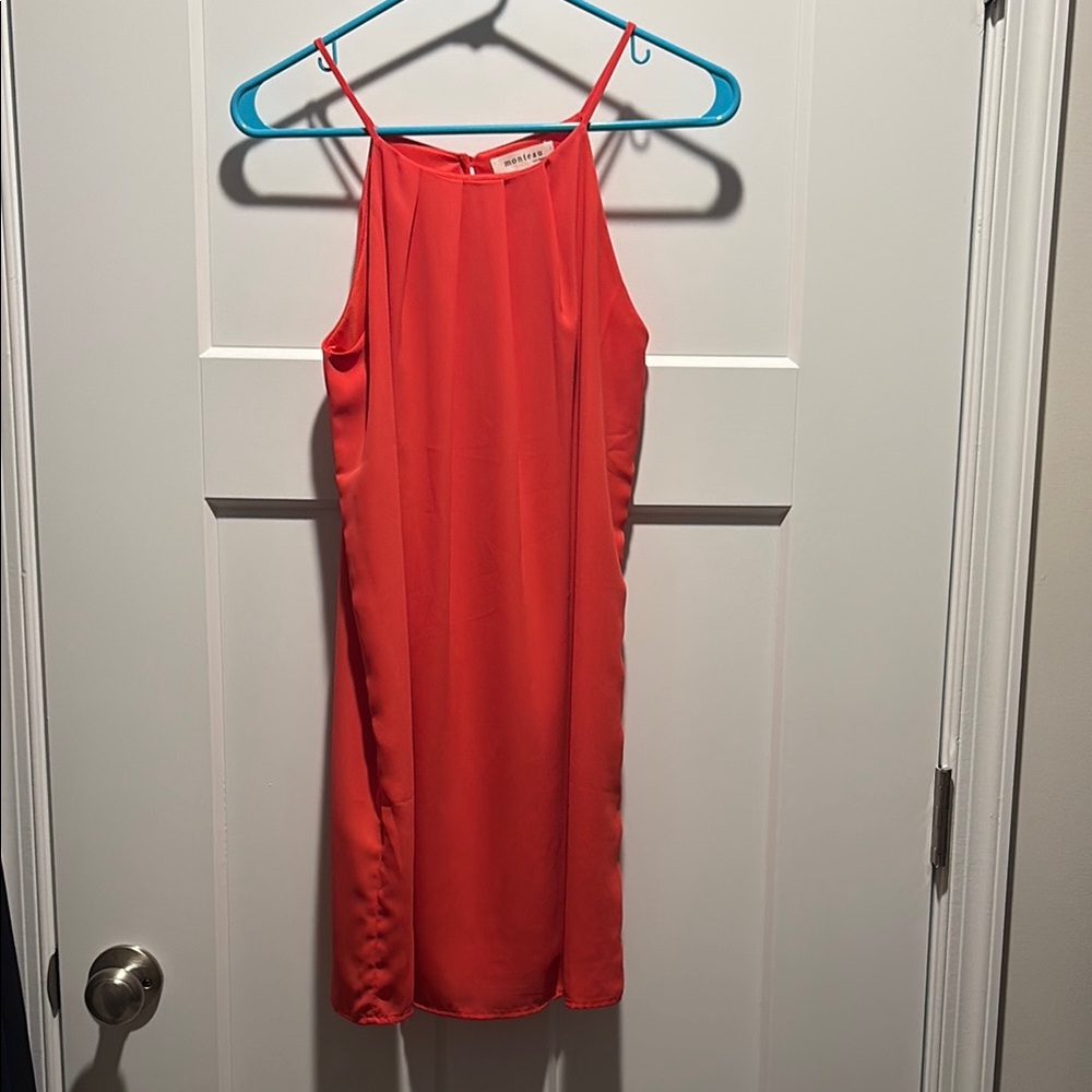 a new day Coral-Red Halter Mini Dress